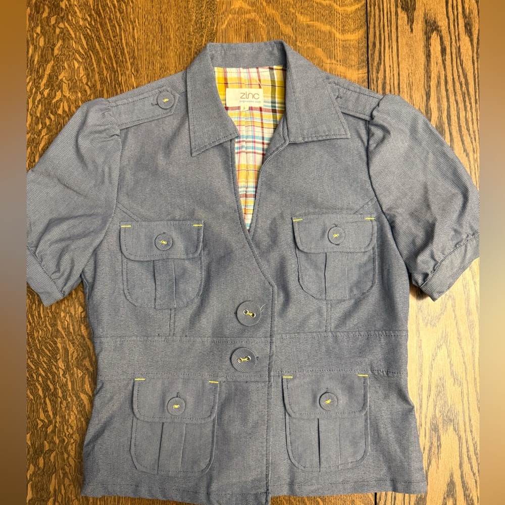 Zinc Gray Jacket with Plaid Lining